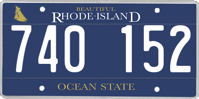 RI license plate 740152