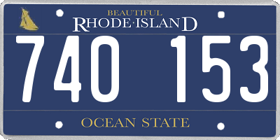 RI license plate 740153