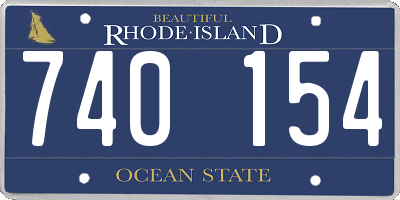 RI license plate 740154