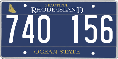 RI license plate 740156
