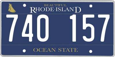 RI license plate 740157