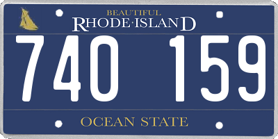 RI license plate 740159