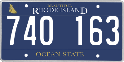 RI license plate 740163