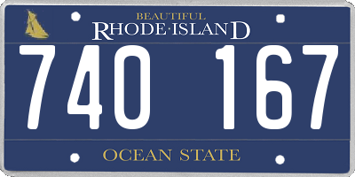 RI license plate 740167
