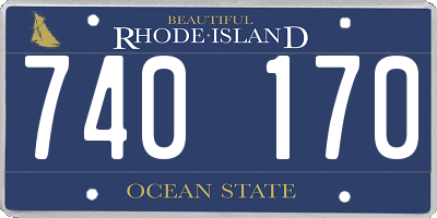 RI license plate 740170