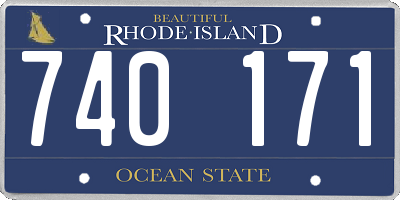 RI license plate 740171