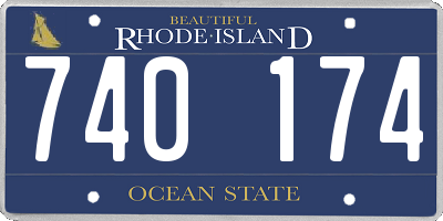 RI license plate 740174