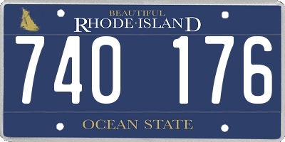 RI license plate 740176