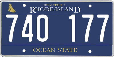 RI license plate 740177