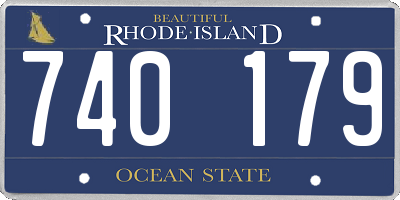 RI license plate 740179