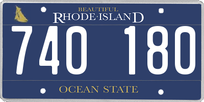 RI license plate 740180