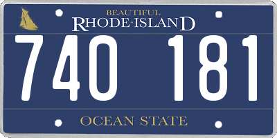 RI license plate 740181