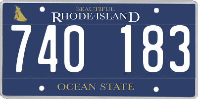 RI license plate 740183