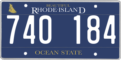 RI license plate 740184