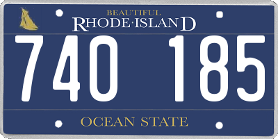 RI license plate 740185