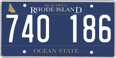 RI license plate 740186