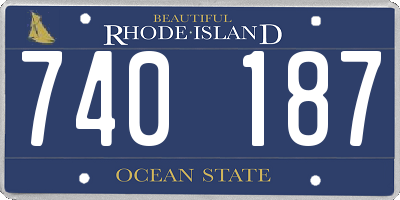 RI license plate 740187