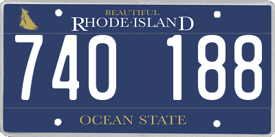 RI license plate 740188
