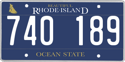 RI license plate 740189