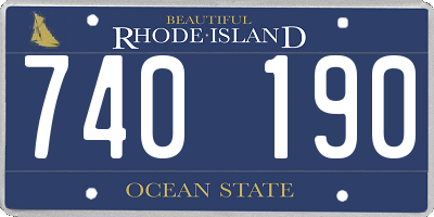 RI license plate 740190