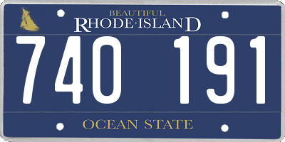 RI license plate 740191