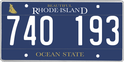 RI license plate 740193