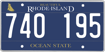 RI license plate 740195