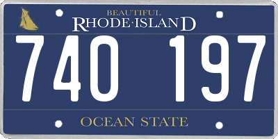 RI license plate 740197
