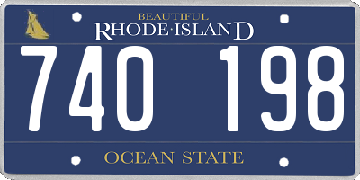 RI license plate 740198