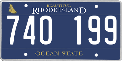 RI license plate 740199