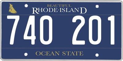 RI license plate 740201
