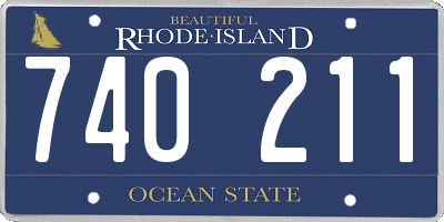 RI license plate 740211