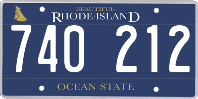 RI license plate 740212