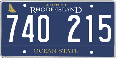 RI license plate 740215