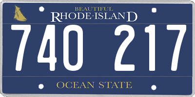 RI license plate 740217