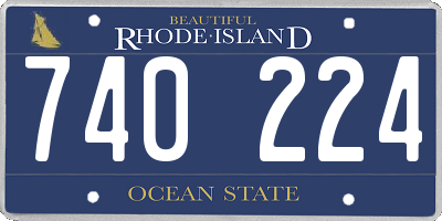 RI license plate 740224