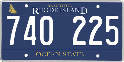 RI license plate 740225