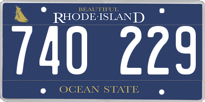 RI license plate 740229