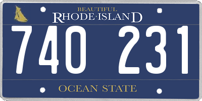 RI license plate 740231
