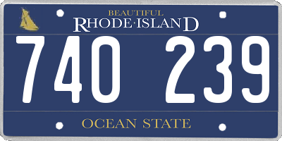RI license plate 740239