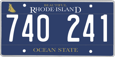 RI license plate 740241