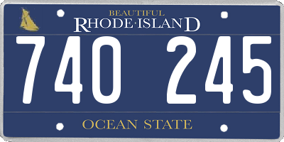 RI license plate 740245
