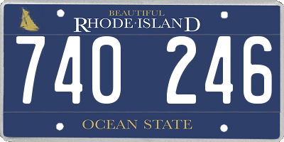RI license plate 740246