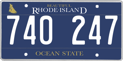 RI license plate 740247