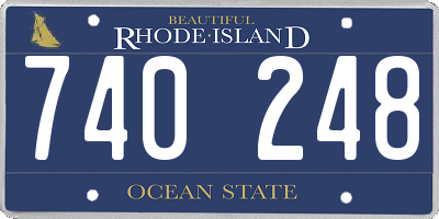 RI license plate 740248