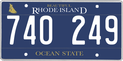 RI license plate 740249