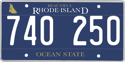 RI license plate 740250
