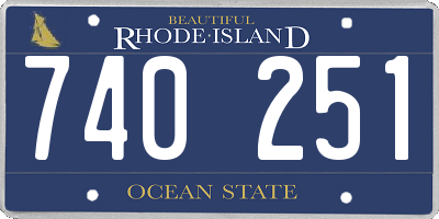 RI license plate 740251