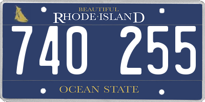 RI license plate 740255