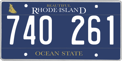 RI license plate 740261